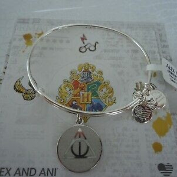 NEW Alex and Ani - Harry Potter Deathly Hallows  Bracelet - Shiny Silver Finish - Picture 2 of 4